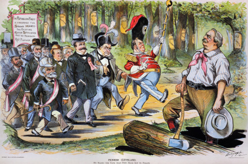 G. Cleveland Cartoon, 1896. /Namerican Cartoon, 1896, By Louis Dalrymple Showing Republican Party Leaders Following A Trail To The Gold Standard Blazed By President Grover Cleveland. Poster Print by Granger Collection - Item # VARGRC0062050 G. Cleveland Cartoon, 1896. /Namerican Cartoon, 1896, By Louis Dalrymple Showing Republican Party Leaders Following A Trail To The Gold Standard Blazed By President Grover Cleveland. Poster Print by Granger Collection - Item # VARGRC0062050