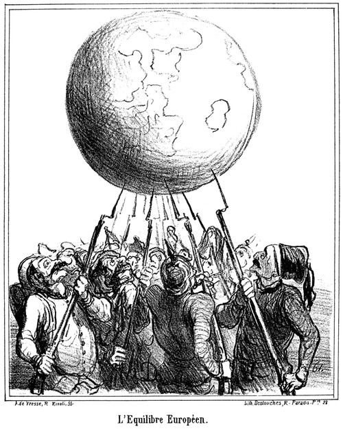 Daumier: Balance Of Power. /N'The European Balance Of Power.' Lithograph, 1866, By Honore Daumier From The Series 'Actualites.' Poster Print by Granger Collection - Item # VARGRC0044467