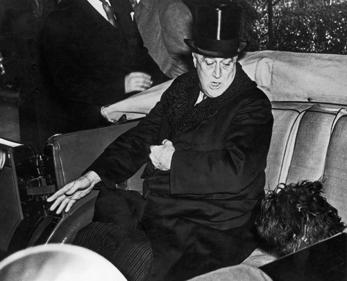 Franklin D. Roosevelt/N(1882-1945). 32Nd President Of The United States. Roosevelt Photographed With His Scottish Terrier, Fala, 1941. Poster Print by Granger Collection - Item # VARGRC0108743