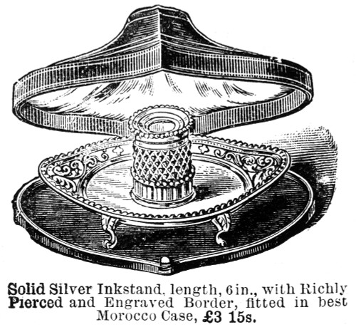Advertisement: Inkstand. /Nvictorian Inkstand. Line Engraving, English, Late 19Th Century. Poster Print by Granger Collection - Item # VARGRC0033589