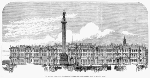 Russia: St. Petersburg, 1881. /Nview Of The Winter Palace Where Czar Alexander Ii Died After Having Been Assassinated On 13 March 1881. Wood Engraving From A Contemporary English Newspaper. Poster Print by Granger Collection - Item # VARGRC0087053