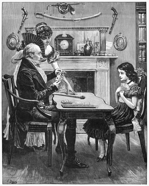 Games: Cribbage, 1883. /N'A Game At Cribbage.' Engraving, 1883. Poster Print by Granger Collection - Item # VARGRC0265334