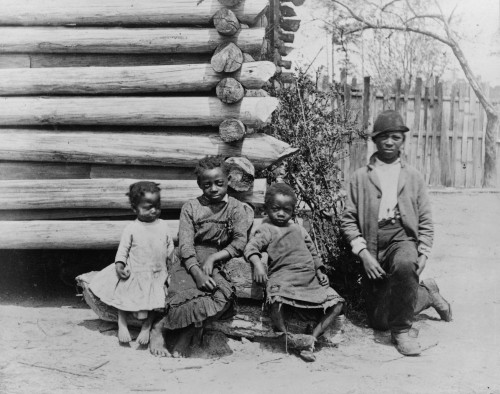 Georgia: Children, C1886. /Na Group Of African American Children Outside A Log Building Near Thomasville, Georgia. Photograph By Joseph John Kirkbride, C1886. Poster Print by Granger Collection - Item # VARGRC0122046