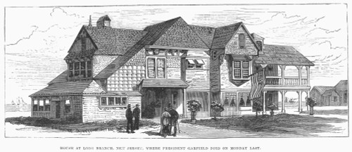 James A. Garfield /N(1831-1881). 20Th President Of The United States. House At Long Branch, New Jersey, Where James Garfield Died. Engraving From An English Newspaper, 1881. Poster Print by Granger Collection - Item # VARGRC0089955