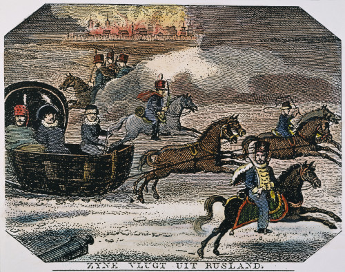 Napoleon I Leaving Russia. /Nnapoleon I'S Retreat From Russia, 1812. Contempoary Dutch Copper Enraving. Poster Print by Granger Collection - Item # VARGRC0031039