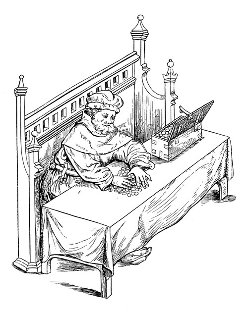 English Merchant. /Nline Engraving, 19Th Century, After A 15Th Century Manuscript Illumination. Poster Print by Granger Collection - Item # VARGRC0081468