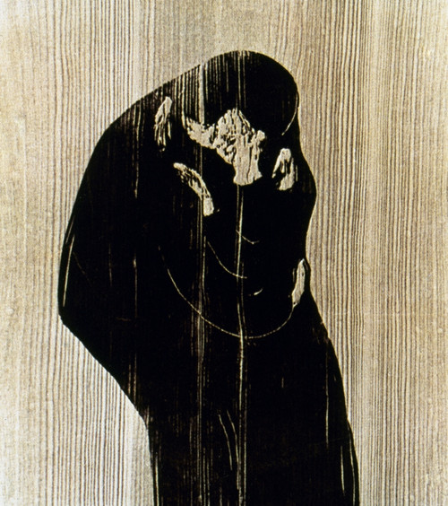 Edvard Munch: The Kiss. /Nwoodcut, 1897-98, By Edvard Munch. Poster Print by Granger Collection - Item # VARGRC0033834