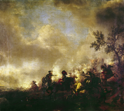 Cavalry Battle, C1640. /Noil On Canvas, C1640, By Philip Wouverman. Poster Print by Granger Collection - Item # VARGRC0104546