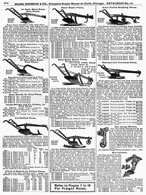 Plows, 1902. /Npage From A Sears, Roebuck & Co. Catalogue, 1902. Poster Print by Granger Collection - Item # VARGRC0071076