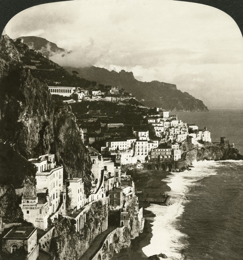 Italy: Amalfi Coast, 1903. /Nview Of Amalfi, From The Cappucini Convent, Italy. Poster Print by Granger Collection