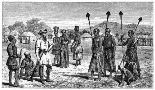 Samuel White Baker /N(1821-1893). English Explorer. Meeting With Tribal Chiefs In Unyoro (Region In Present-Day Western Uganda), C1864. Wood Engraving, English, 1866. Poster Print by Granger Collection - Item # VARGRC0132592