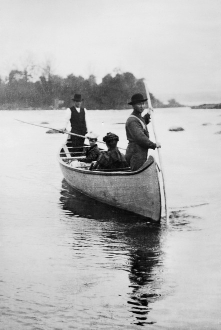 Michigan: Canoe, C1903. /Ntwo Native American Guides Standing With Two Seated Women In A Canoe In The Sault Ste. Marie Region Of Michigan. Photograph By Frances Benjamin Johnston, C1903. Poster Print by Granger Collection - Item # VARGRC0125792