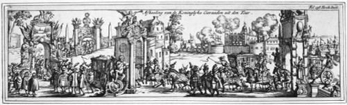 William Iii And Queen Mary. /Nregalia Is Carried From The Tower Of London For The Coronation Of King William Iii And Queen Mary Of England, 1689. Contemporary Dutch Line Engraving. Poster Print by Granger Collection - Item # VARGRC0116327