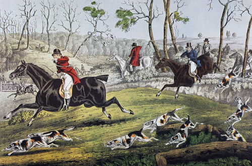Currier: Fox Chase/Gone Away. /Nlithograph, 1846, By Nathaniel Currier. Poster Print by Granger Collection - Item # VARGRC0011726