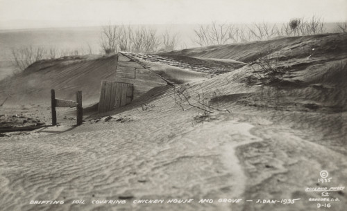 South Dakota: Dust Storm. /Ndrifting Soil Covering Chicken Coops During A Dust Storm In South Dakota. Photograph, 1935.6 Poster Print by Granger Collection - Item # VARGRC0325548