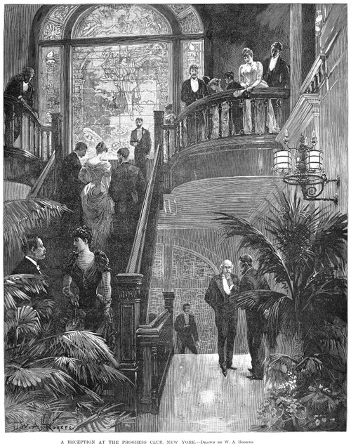 New York: Jewish Club, 1891. /Na Reception At The Progress Club, One Of The Preeminent Jewish Clubs In New York City During The Late 19Th Century. Wood Engraving After W.A. Rogers, 1891. Poster Print by Granger Collection - Item # VARGRC0087364