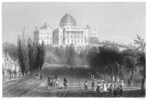 U.S. Capitol, 1837. /Na View Of The United States Capitol. Steel Engraving, 1837, After William Henry Bartlett. Poster Print by Granger Collection - Item # VARGRC0052797