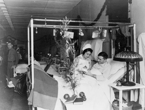 Red Cross: Christmas. /Nan American Red Cross Nurse Alongside A Wounded Soldier During The Christmas Season. Photograph, C1915. Poster Print by Granger Collection - Item # VARGRC0106749 Red Cross: Christmas. /Nan American Red Cross Nurse Alongside A Wounded Soldier During The Christmas Season. Photograph, C1915. Poster Print by Granger Collection - Item # VARGRC0106749
