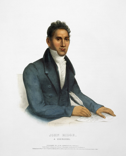 John Ridge (C1802-1839). /Ncherokee Native American Leader. Lithograph, 1836, After A Painting, 1825, By Charles Bird King. Poster Print by Granger Collection - Item # VARGRC0172536
