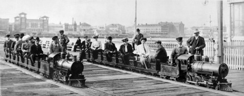 Coney Island, C1903. /Npeople On Two Miniature Trains At Coney Island, Brooklyn, New York. Photograph, C1903. Poster Print by Granger Collection - Item # VARGRC0103967