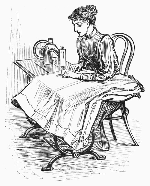 Sewing Machine, 1898. /Nenglish Newspaper Engraving, 1898. Poster Print by Granger Collection - Item # VARGRC0090755