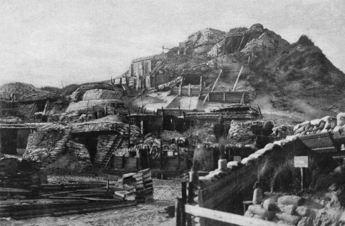World War I: Fortification. /Ngerman Fortifications On The Sand Dunes Of Belgium During World War I. Photograph, 1914-1918. Poster Print by Granger Collection - Item # VARGRC0407826