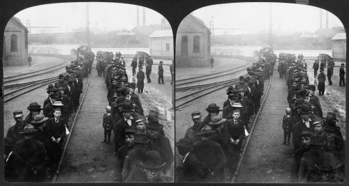 Steel Workers, C1907. /Nsteel Workers In Line To Be Paid, At The Steel Works At Homestead, Pennsylvania. Stereograph, C1907. Poster Print by Granger Collection - Item # VARGRC0108668