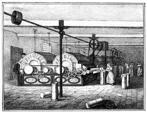 Textile Mill, C1840. /Nthe Carding Room In A New England Cotton Textile Mill. Lithograph, C1840. Poster Print by Granger Collection - Item # VARGRC0012275