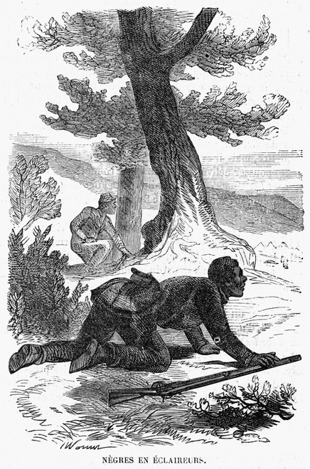 Civil War: Black Troops. /Na Black Soldier Serving As A Scout In The Union Army. Wood Engraving, French, 1864. Poster Print by Granger Collection - Item # VARGRC0001628