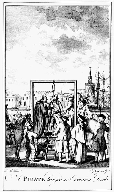 Execution Of Pirate, 1724. /Na Pirate Hanged At Execution Dock, London, England. Copper Engraving, English, 1724. Poster Print by Granger Collection - Item # VARGRC0003325