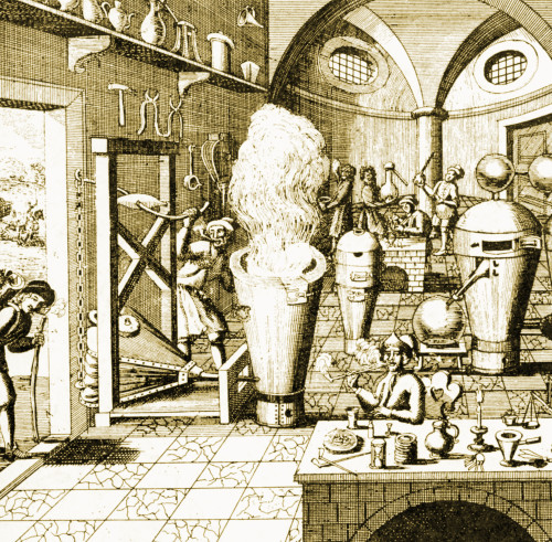 Chemist's Laboratory 1700s Poster Print by Science Source - Item # VARSCIBN4341