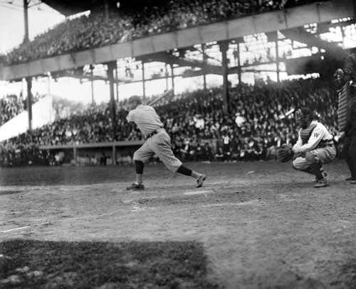 George H. Ruth (1895-1948). /Nknown As Babe Ruth. Ruth Swinging At A Pitch During A Game Against The Washington Senators, C1921. Poster Print by Granger Collection - Item # VARGRC0121352