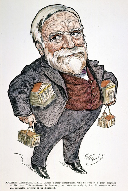 Andrew Carnegie (1835-1919). /Namerican (Scottish-Born) Industrialist And Humanitarian. American Caricature, 1902, By Thomas Fleming. Poster Print by Granger Collection - Item # VARGRC0063761
