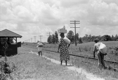 Mississippi: Natchez, 1940. /Na Family Walking Along The Railroad Tracks In Natchez, Mississippi. Photograph By Marion Post Wolcott, 1940. Poster Print by Granger Collection - Item # VARGRC0352172 Mississippi: Natchez, 1940. /Na Family Walking Along The Railroad Tracks In Natchez, Mississippi. Photograph By Marion Post Wolcott, 1940. Poster Print by Granger Collection - Item # VARGRC0352172
