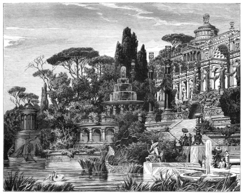Ancient Roman Villa. /Nroman Villa Of The Imperial Period. Line Engraving, Late 19Th Century. Poster Print by Granger Collection - Item # VARGRC0066040