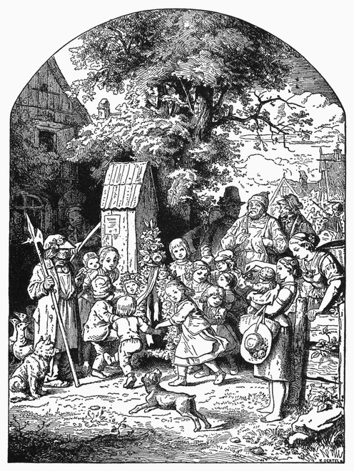 Richter Illustration. /Nwood Engraving, 19Th Century, By Kaspar Erhardt Oertel After Ludwig Richter (1803-1884). Poster Print by Granger Collection - Item # VARGRC0093640