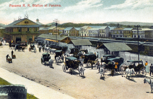 Panama: Railroad Station. /Nthe Station Of The Panmanian Railroad In Panama City. Postcard, C1910. Poster Print by Granger Collection - Item # VARGRC0094626