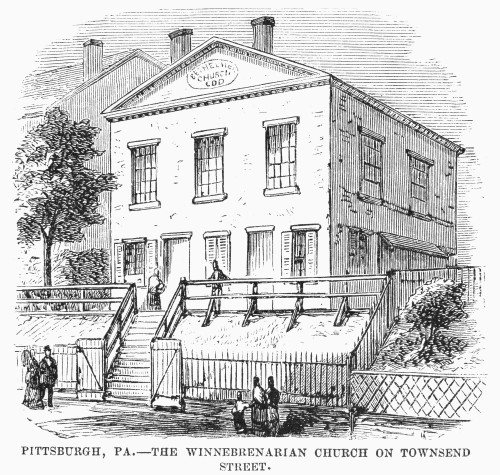 Pittsburgh: Church. /Nthe Winnebrenarian (Church Of God) Church On Townsend Street, Pittsburgh, Pennsylvania. Wood Engraving, 19Th Century. Poster Print by Granger Collection - Item # VARGRC0091475