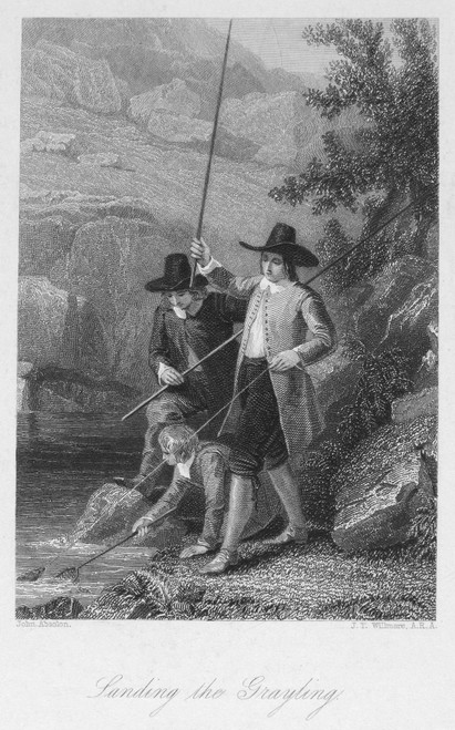 Absolon: Fishermen. /N'Landing The Grayling.' Line Engraving After A Painting By John Absolon, Mid 19Th Century. Poster Print by Granger Collection - Item # VARGRC0101382