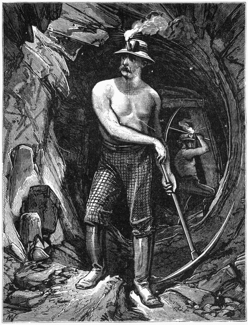 Coal Miner, 19Th Century. /Na Coal Miner. Wood Engraving, American, 19Th Century. Poster Print by Granger Collection - Item # VARGRC0003006