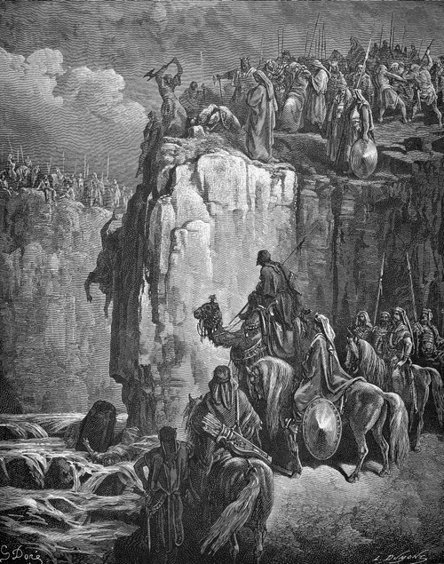 Dor_: Prophets Of Baal. /N'Slaughter Of The Prophets Of Baal' (I Kings 18:40). Wood Engraving After Gustave Dor_. Poster Print by Granger Collection - Item # VARGRC0028007