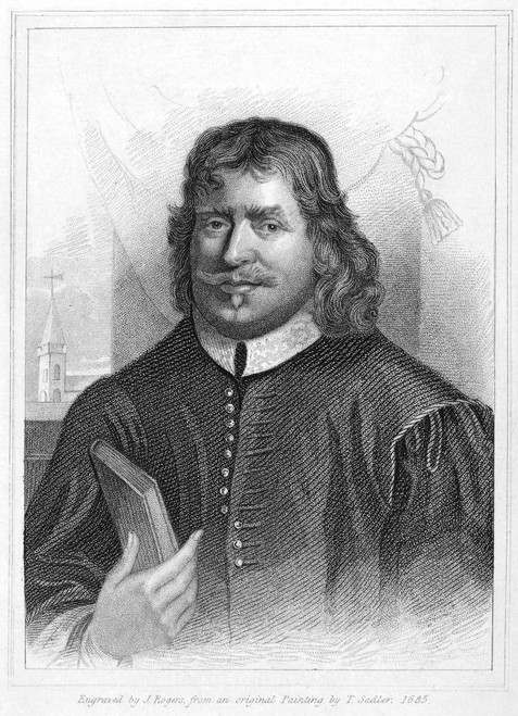 John Bunyan (1628-1688). /Nenglish Preacher And Writer. Stipple Engraving, 19Th Century, After A Painting, 1684, By Thomas Sadler. Poster Print by Granger Collection - Item # VARGRC0037750