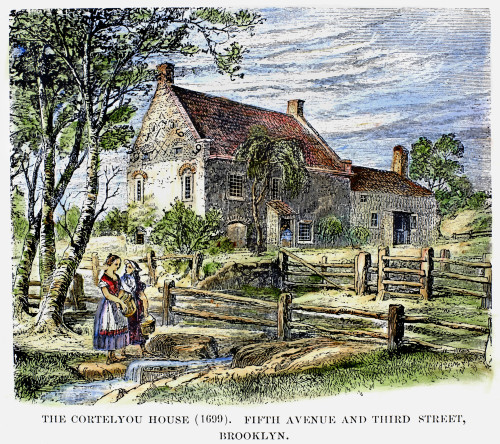 Brooklyn: Dutch House. /Nthe Cortelyou House, 1699, At What Is Now The Corner Of Fifth Avenue And Third Street, Brooklyn, New York. Wood Engraving, 19Th Century. Poster Print by Granger Collection - Item # VARGRC0086902