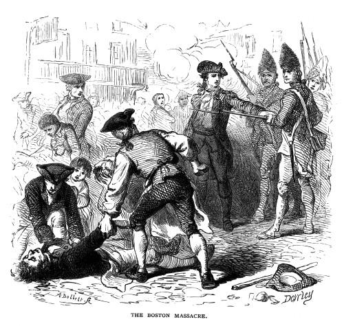 Boston Massacre, 1770. /Nwood Engraving, 19Th Century. Poster Print by Granger Collection - Item # VARGRC0012436