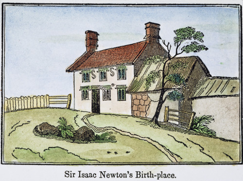Isaac Newton Birthplace. /Nwoolthorpe House, Lincolnshire, England, The Birthplace Of Sir Isaac Newton (1642-1727): Line Engraving, English, 1848. Poster Print by Granger Collection - Item # VARGRC0057306