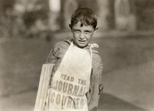 Hine: Newsboys, 1924. /Na Young Newsboy Selling Newspapers In Hartford, Connecticut. Photograph By Lewis Hine, April 1924. Poster Print by Granger Collection - Item # VARGRC0167305