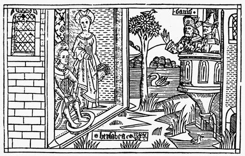 David And Bathsheba. /Nking David Watches Bathsheba Bathe (2 Samuel 11: 2). Woodcut From The Cologne Bible, 1478-80. Poster Print by Granger Collection - Item # VARGRC0054735