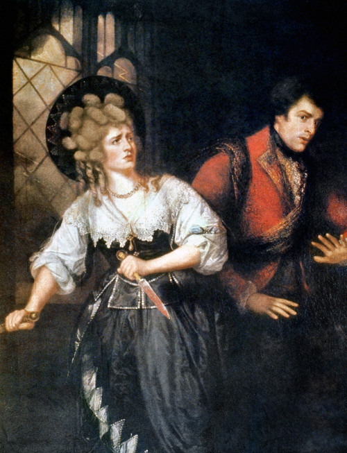 Sarah Siddons (1755-1831). /Nbritish Actress. Sarah Kemble Siddons As Lady Macbeth, Her Brother, John Philip Kemble As Macbeth, 1784. Oil On Canvas By Thomas Beach. Poster Print by Granger Collection - Item # VARGRC0031357