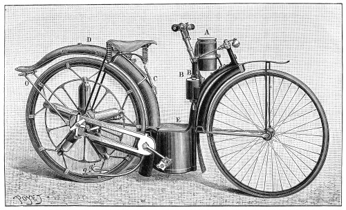 Motorcycle, 1895. /Nautomobile Bicycle Designed By Millet. Line Engraving, 1895. Poster Print by Granger Collection - Item # VARGRC0099116