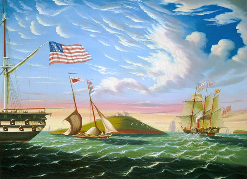Chambers: Boston. /N'Boston Harbor.' Oil On Canvas By Thomas Chambers, Mid-19Th Century. Poster Print by Granger Collection - Item # VARGRC0620086